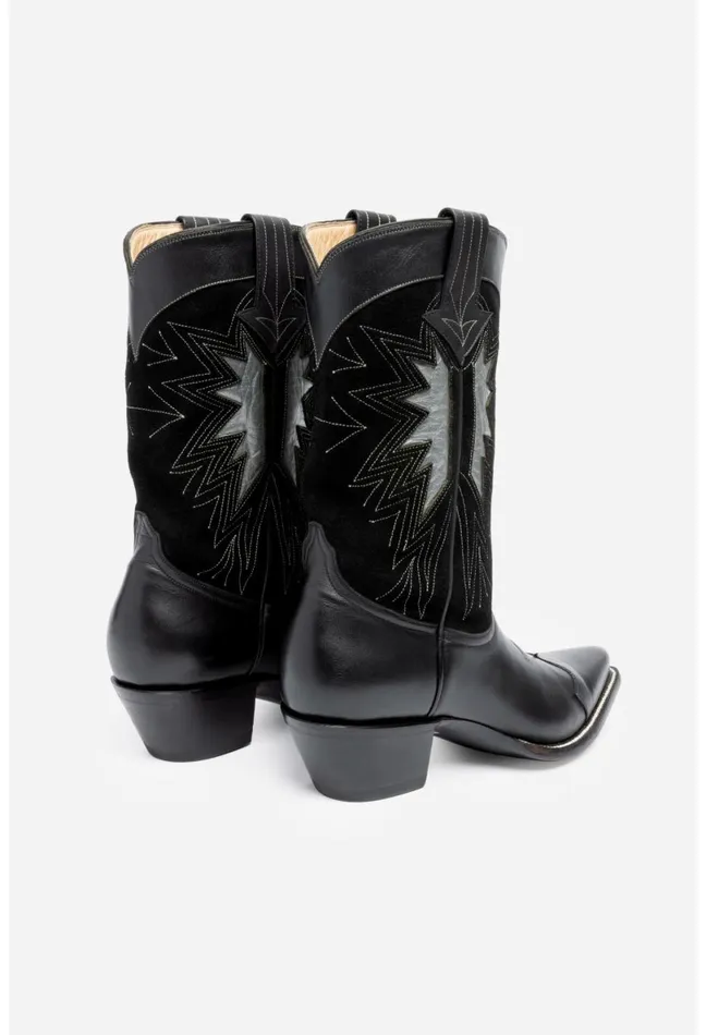 Women Johnny Was Shoes Night Sky Cowboy Boot Black