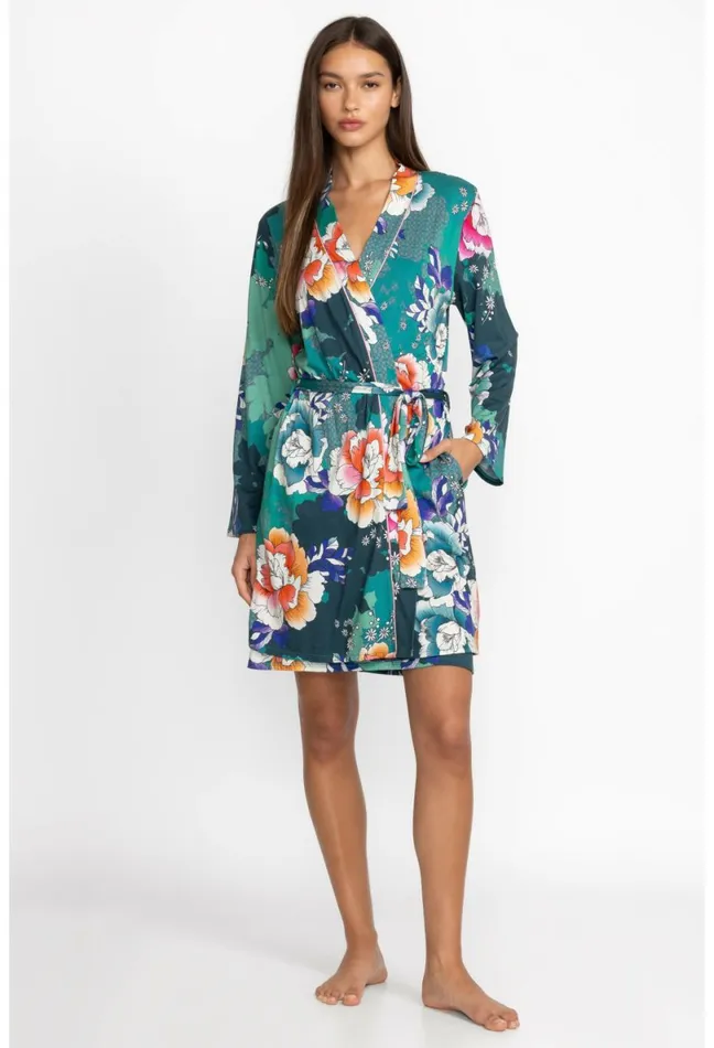 Women Johnny Was Sleepwear The Jonesy Sleep Robe Tura Turquoise