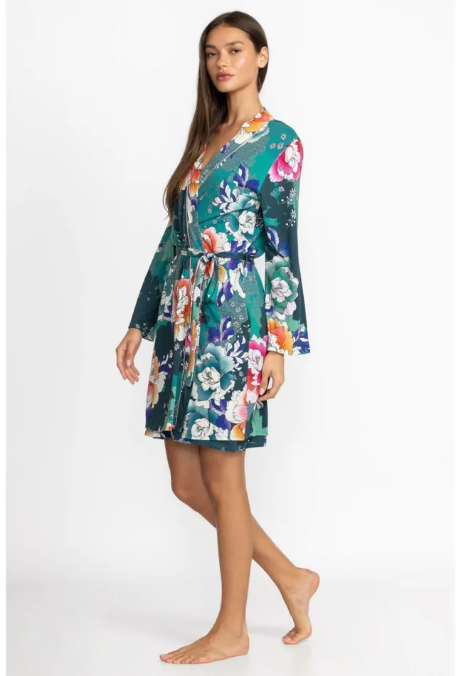 Women Johnny Was Sleepwear The Jonesy Sleep Robe Tura Turquoise