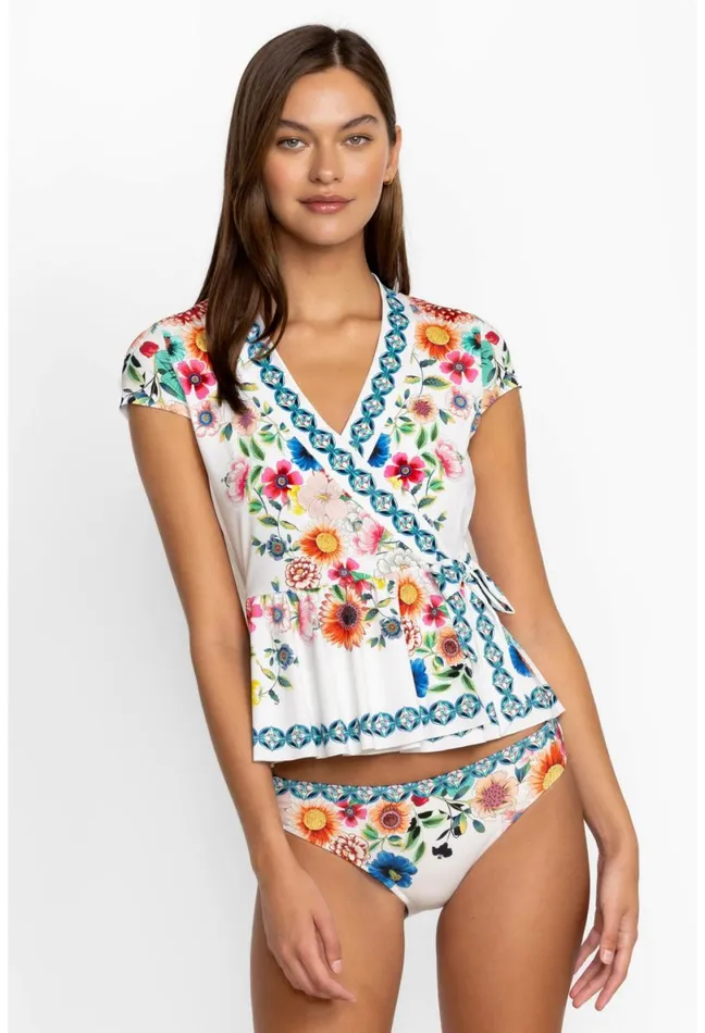 Women Johnny Was Swim and Resort Mirror Palace Tankini Wrap Mirror