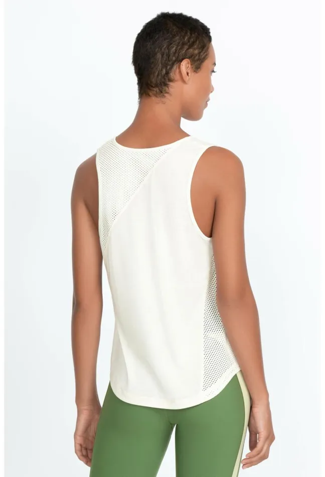 Women Johnny Was Tops Effect Mesh Contrast Tank Tofu