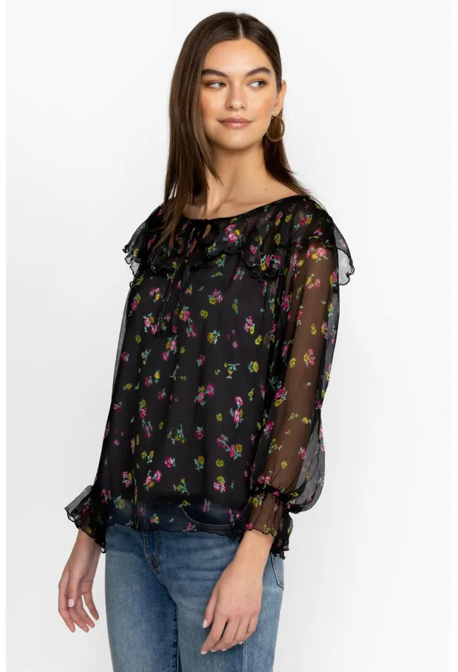 Women Johnny Was Tops Fernanda Peasant Blouse Little Ditsy