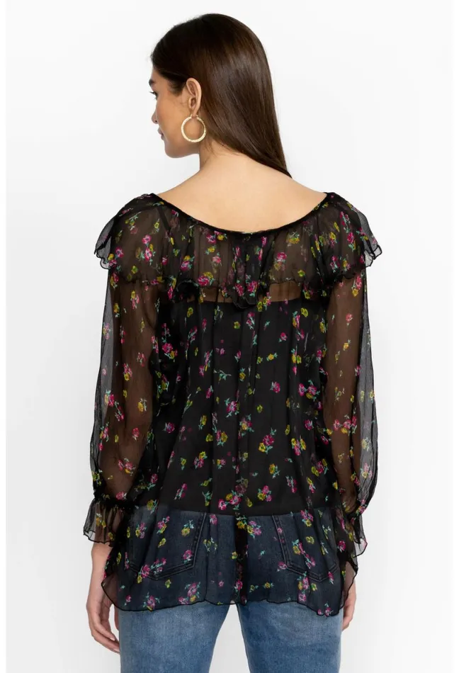 Women Johnny Was Tops Fernanda Peasant Blouse Little Ditsy