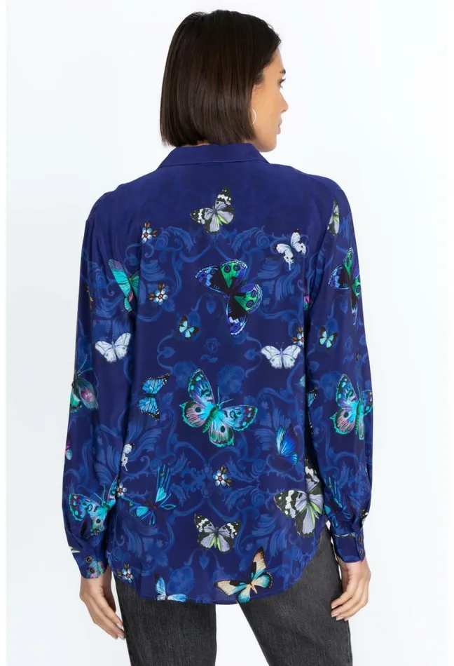 Women Johnny Was Tops Marina Button Down Shirt Holly