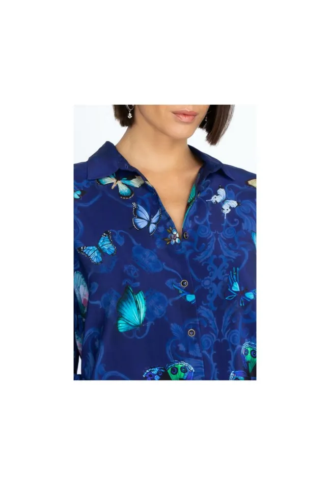 Women Johnny Was Tops Marina Button Down Shirt Holly