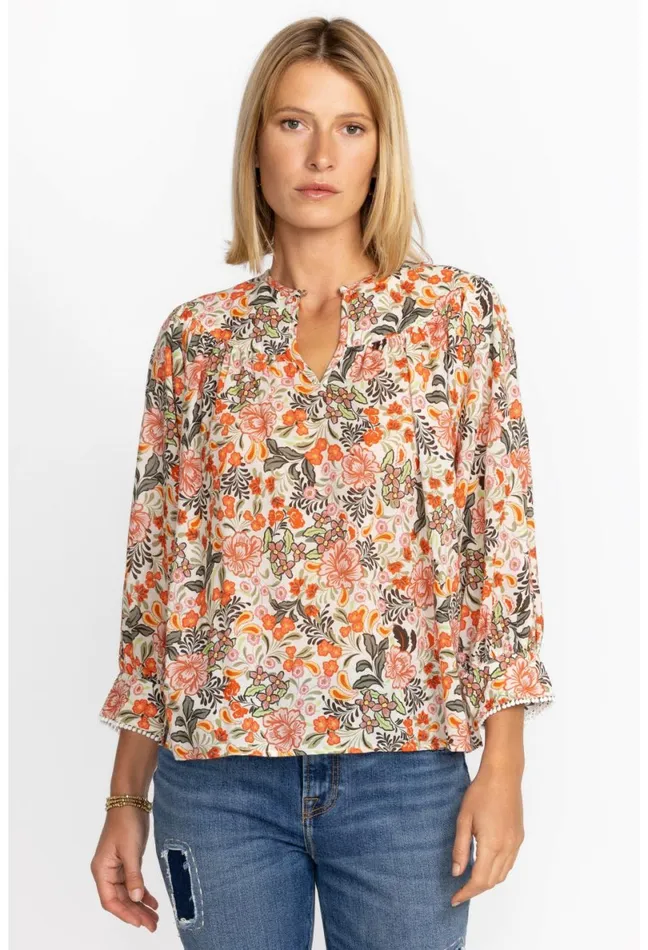 Women Johnny Was Tops Valencia Circle Yoke Blouse Multi