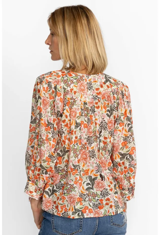 Women Johnny Was Tops Valencia Circle Yoke Blouse Multi