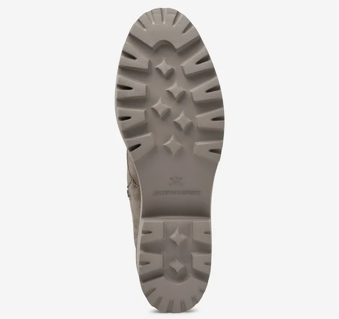 Women Johnston and Murphy Emmalynn Quilted Hiker Boot Taupe SuedeShearling Boots and Booties