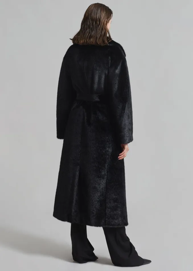 Women Joni Faux Fur Coat 8211 Black The Frankie Shop Outerwear