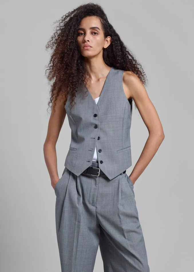 Women Jorae Vest 8211 Grey The Frankie Shop Outerwear