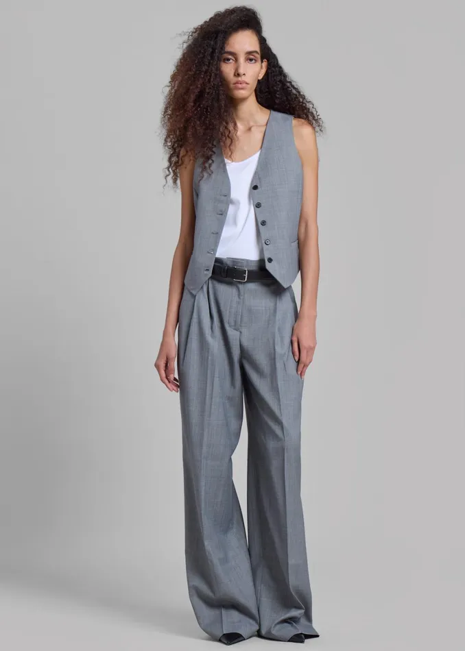Women Jorae Vest 8211 Grey The Frankie Shop Outerwear