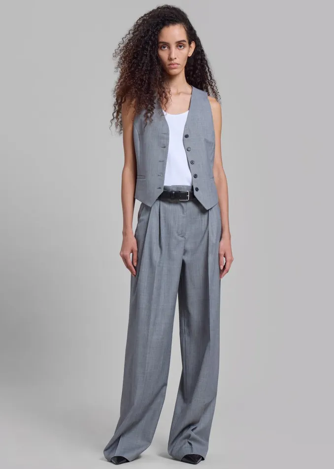 Women Jorae Vest 8211 Grey The Frankie Shop Outerwear