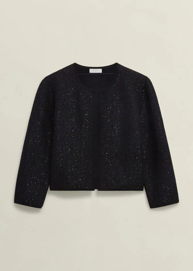 Women Jumpers and Cardigans Hobbs Elin Sequin Cardigan Black