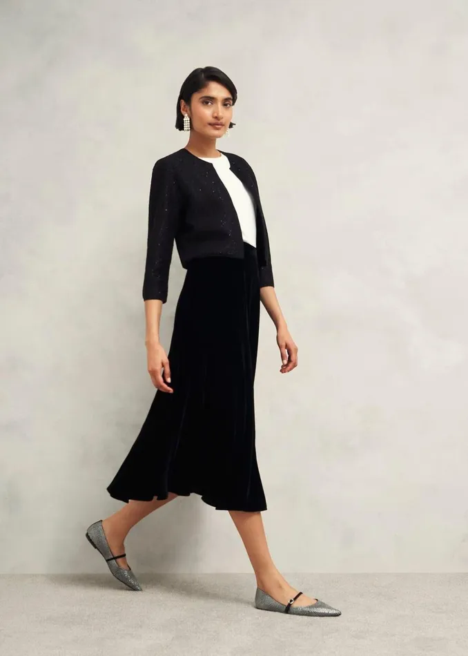 Women Jumpers and Cardigans Hobbs Elin Sequin Cardigan Black