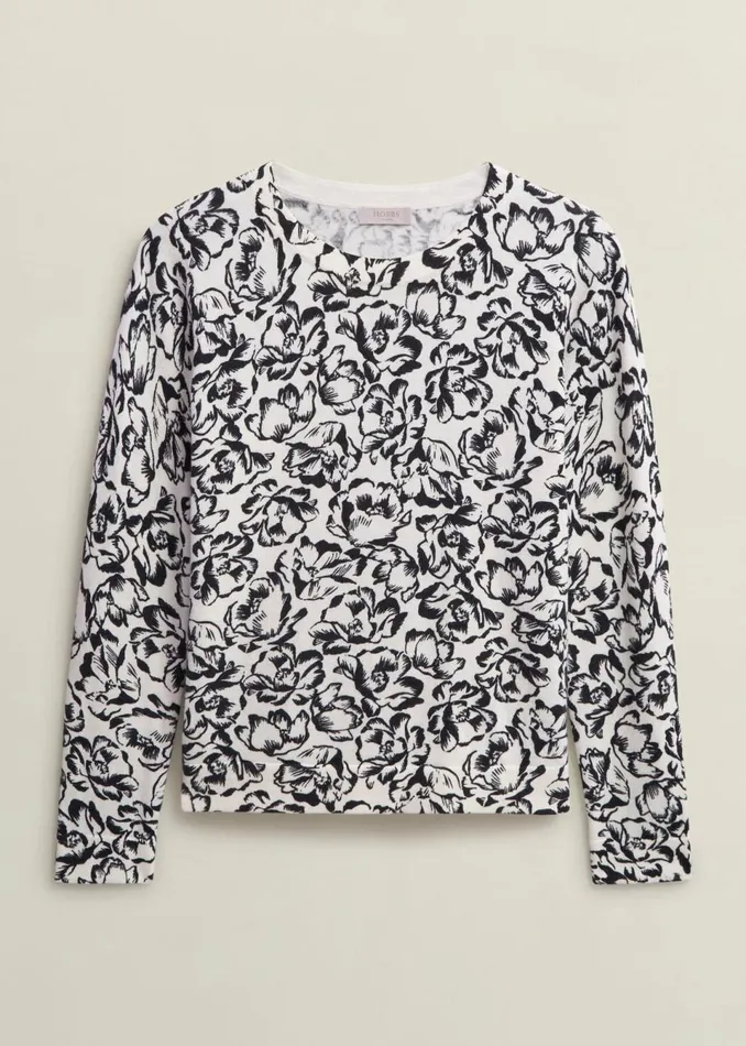 Women Jumpers and Cardigans Hobbs Harlow Jumper With Wool Ivory Black