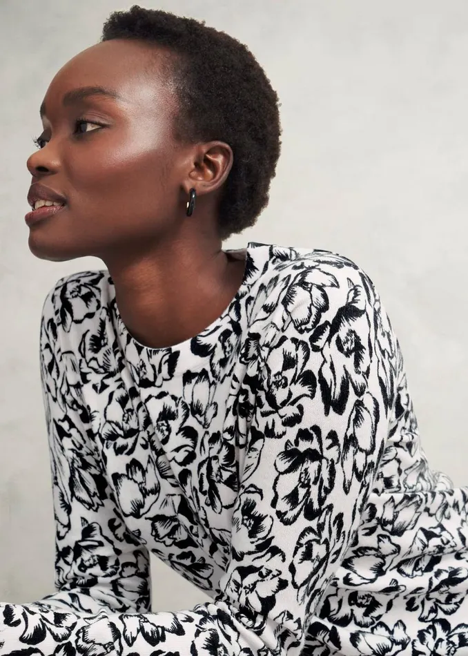 Women Jumpers and Cardigans Hobbs Harlow Jumper With Wool Ivory Black