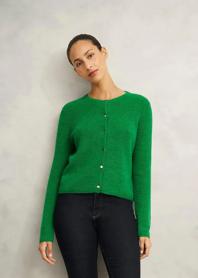 Women Jumpers and Cardigans Hobbs Jasmina Cardigan With Alpaca Lush Green