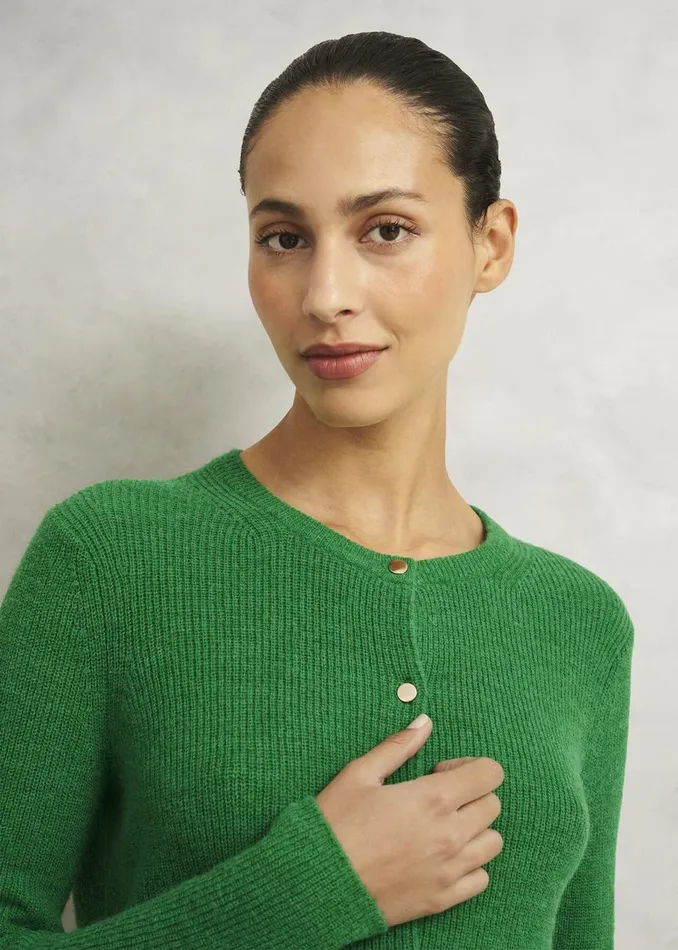 Women Jumpers and Cardigans Hobbs Jasmina Cardigan With Alpaca Lush Green