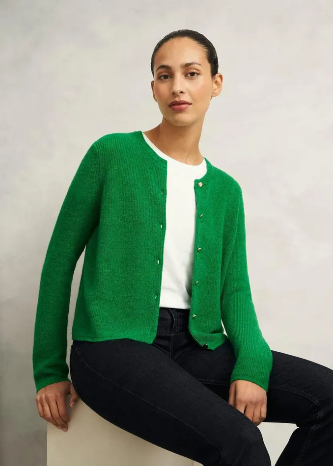 Women Jumpers and Cardigans Hobbs Jasmina Cardigan With Alpaca Lush Green