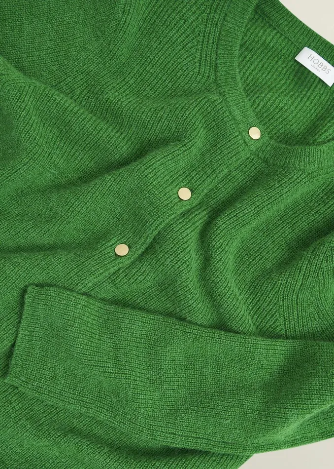 Women Jumpers and Cardigans Hobbs Jasmina Cardigan With Alpaca Lush Green