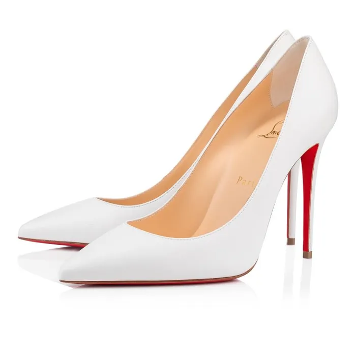 Women Kate 100 Mm Pumps 8211 Nappa Leather 8211 Bianco Christian Louboutin Pumps