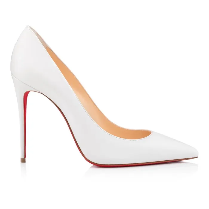 Women Kate 100 Mm Pumps 8211 Nappa Leather 8211 Bianco Christian Louboutin Pumps
