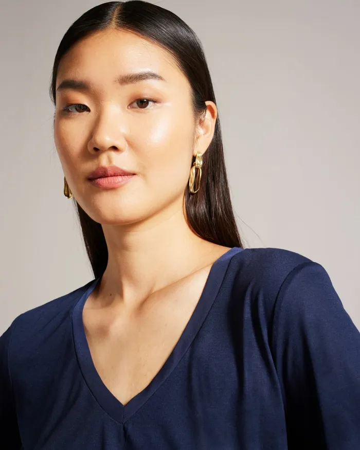 Women KERIKA 8211 Easy Fit VNeck TShirt Navy Ted Baker Tops and Blouses Women KERIKA 8211 Easy Fit VNeck TShirt Navy Ted Baker Tops and Blouses