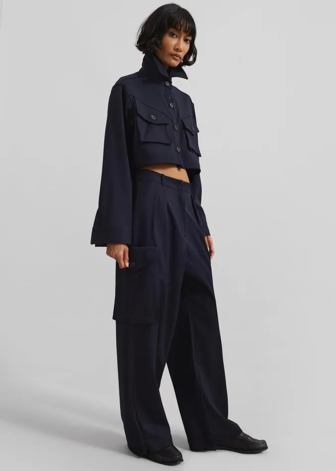Women Kiora Cargo Pants 8211 Navy The Frankie Shop Bottoms