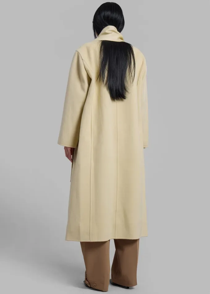 Women Kiva Wool Coat 8211 Beige The Frankie Shop Outerwear