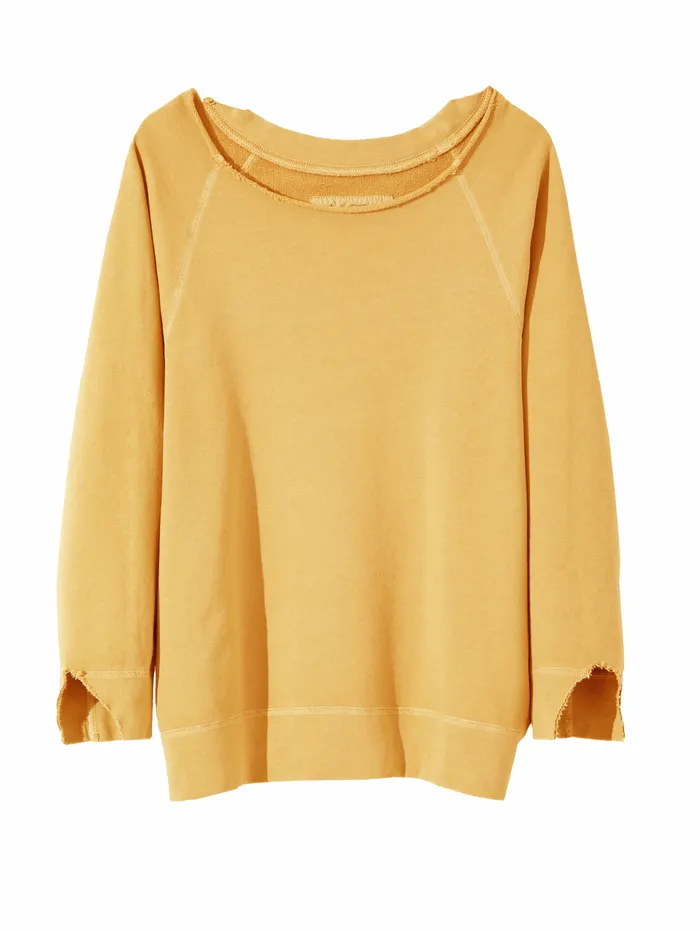 Women Knits and Sweaters Nili Lotan LUKA SCOOP NECK SWEATSHIRT Washed Black