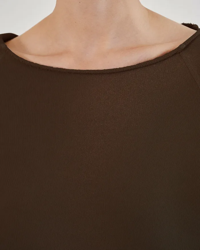 Women Knits and Sweaters Nili Lotan LUKA SCOOP NECK SWEATSHIRT Washed Black