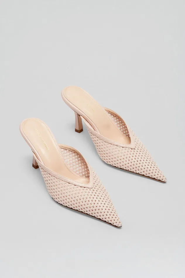Women Leather Scanlan Theodore MESH MULE 75 TRENCH