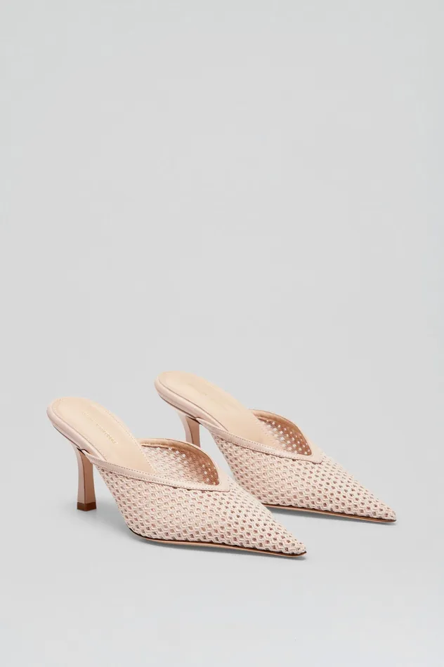 Women Leather Scanlan Theodore MESH MULE 75 TRENCH