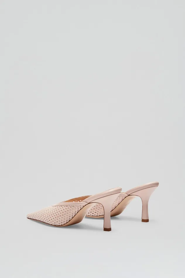 Women Leather Scanlan Theodore MESH MULE 75 TRENCH