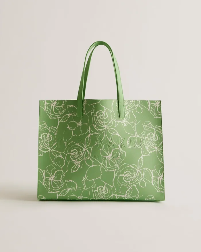 Women LINACON 8211 Abstract Floral Large Icon Tote Bag Light Green Ted Baker Tote Bags Women LINACON 8211 Abstract Floral Large Icon Tote Bag Light Green Ted Baker Tote Bags