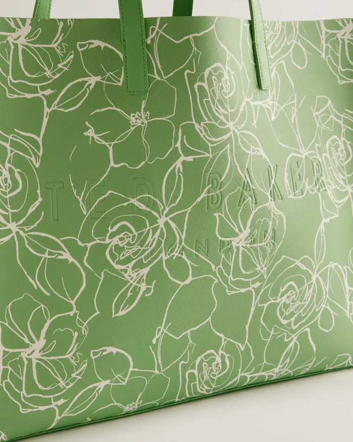 Women LINACON 8211 Abstract Floral Large Icon Tote Bag Light Green Ted Baker Tote Bags Women LINACON 8211 Abstract Floral Large Icon Tote Bag Light Green Ted Baker Tote Bags