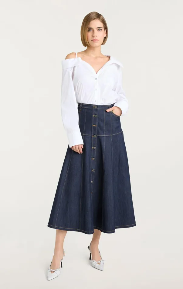 Women Long Sleeve Tops Cinq Sept Georgina Top White