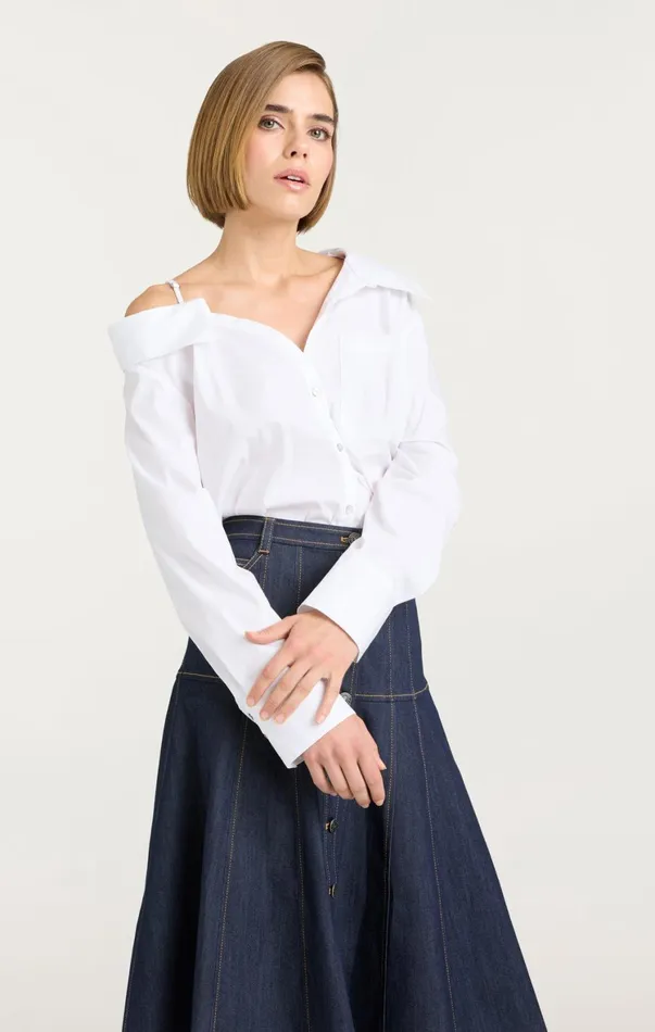 Women Long Sleeve Tops Cinq Sept Georgina Top White