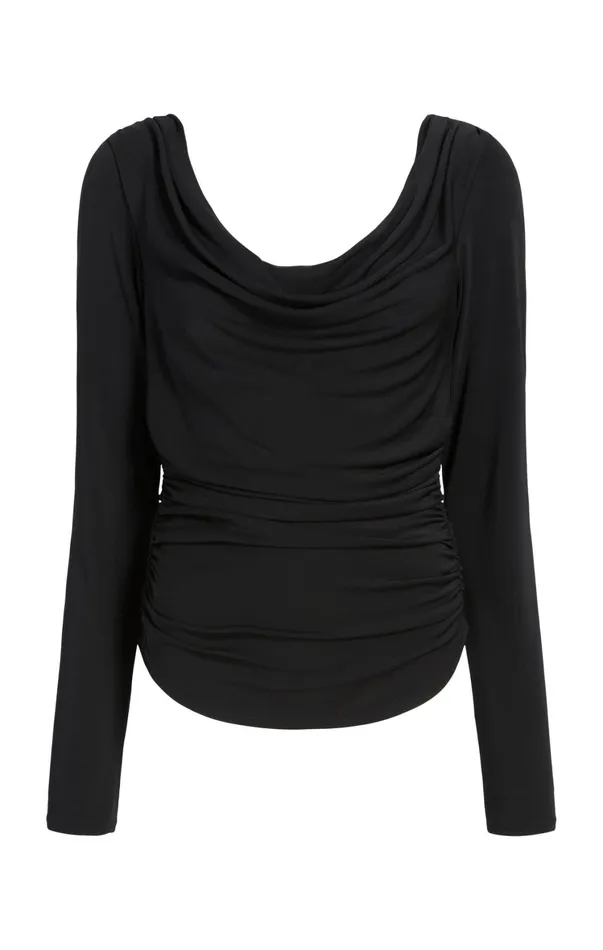 Women Long Sleeve Tops Cinq Sept Long Sleeve Cherise Top Black