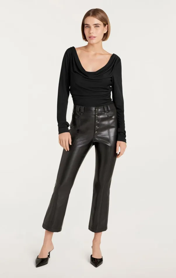 Women Long Sleeve Tops Cinq Sept Long Sleeve Cherise Top Black