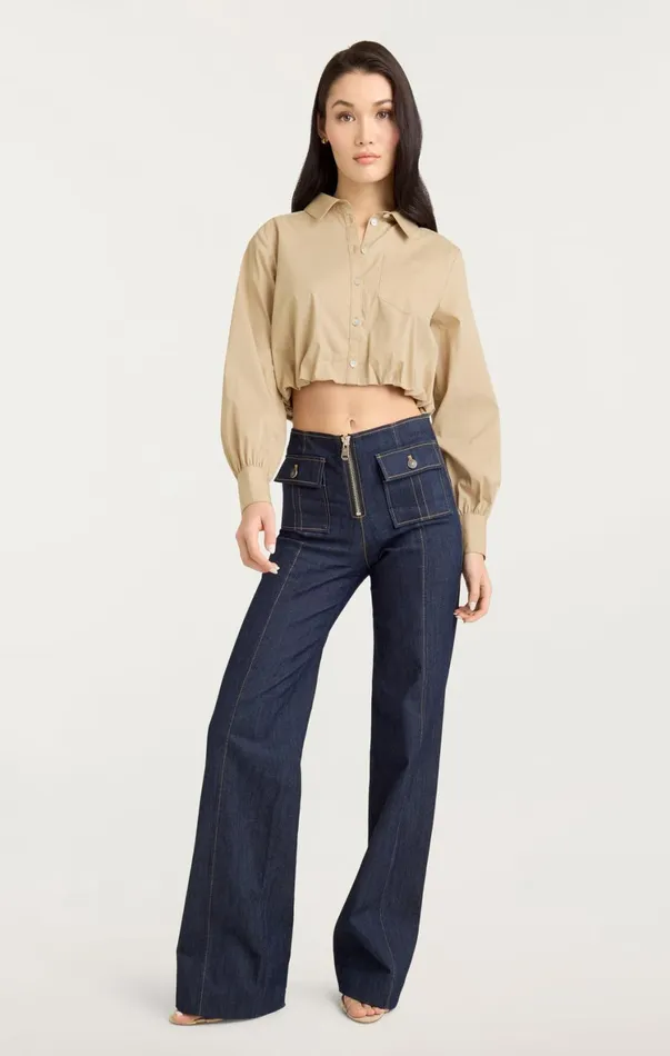 Women Long Sleeve Tops Cinq Sept Reema Top Khaki