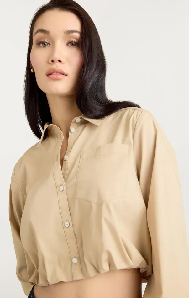 Women Long Sleeve Tops Cinq Sept Reema Top Khaki