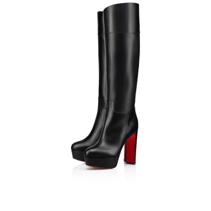 Women Loo Botta Alta 130 Mm Boots 8211 Calf Leather 8211 Black Christian Louboutin Boots