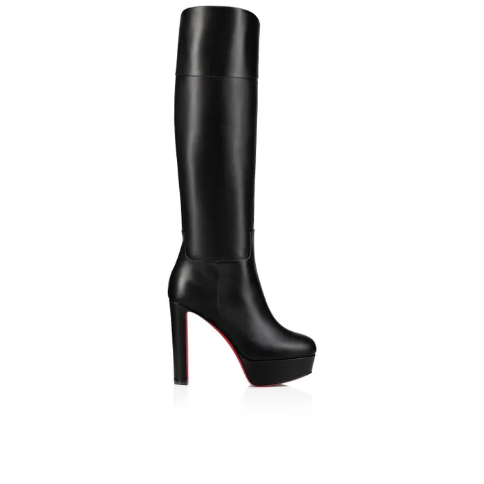 Women Loo Botta Alta 130 Mm Boots 8211 Calf Leather 8211 Black Christian Louboutin Boots