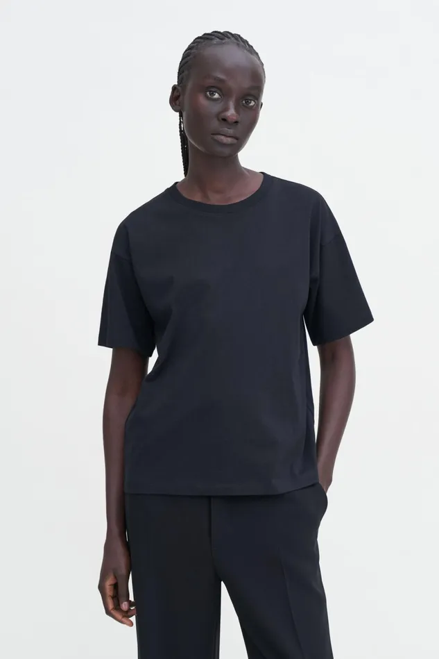 Women Loose Fit Tee Black Filippa K Tops