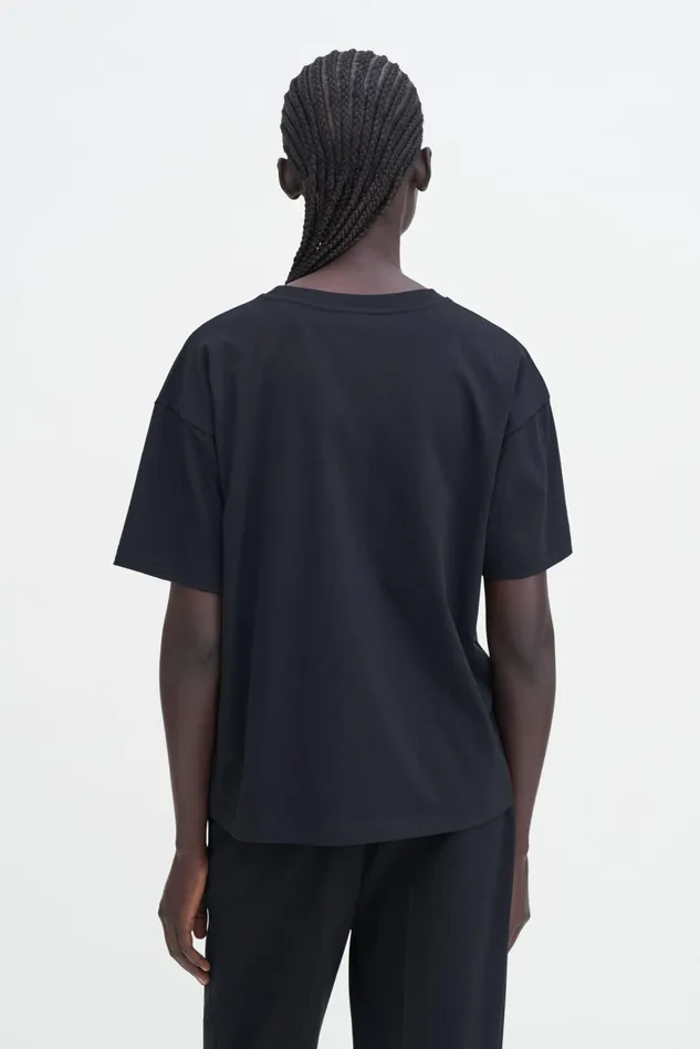 Women Loose Fit Tee Black Filippa K Tops