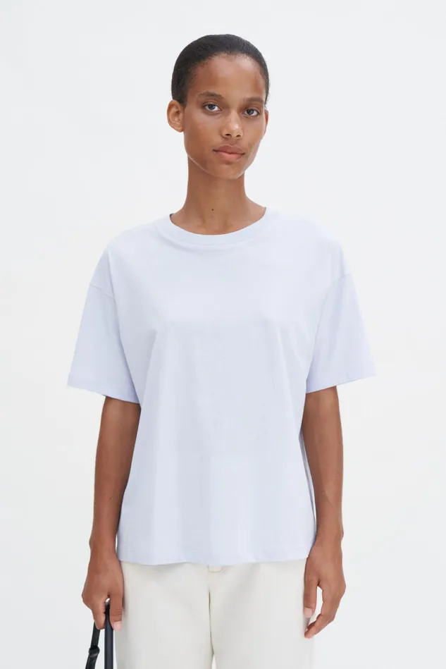 Women Loose Fit Tee Mist Blue Filippa K Tops