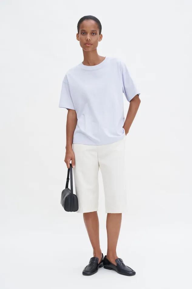 Women Loose Fit Tee Mist Blue Filippa K Tops