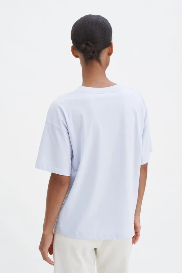 Women Loose Fit Tee Mist Blue Filippa K Tops