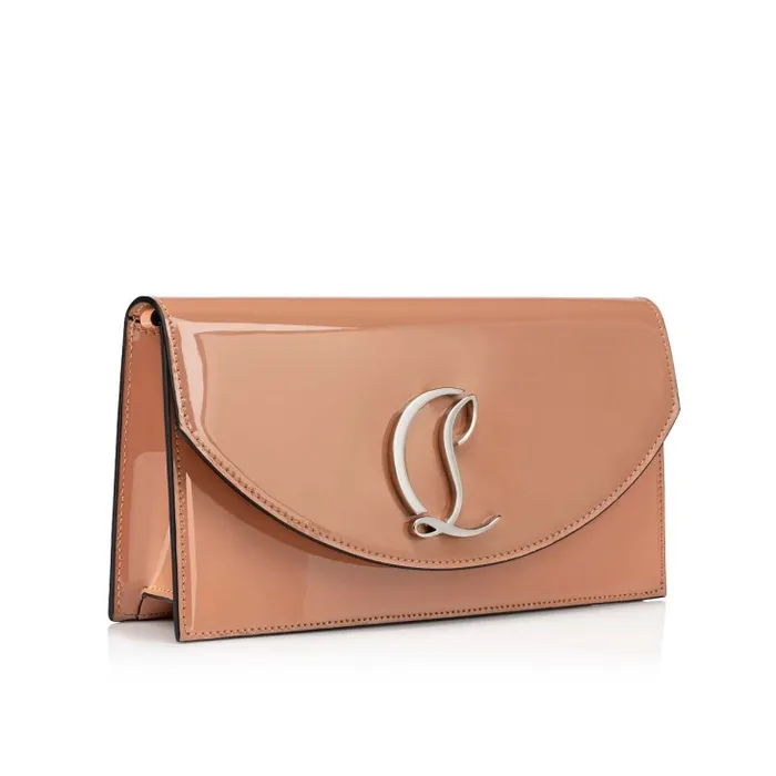 Women Loubi54 Clutch 8211 Patent Calf And Metal 8211 Blush Christian Louboutin Shoulder Bags
